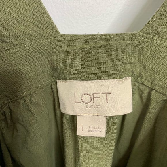 Loft green pom pom tank top - Picture 4 of 7